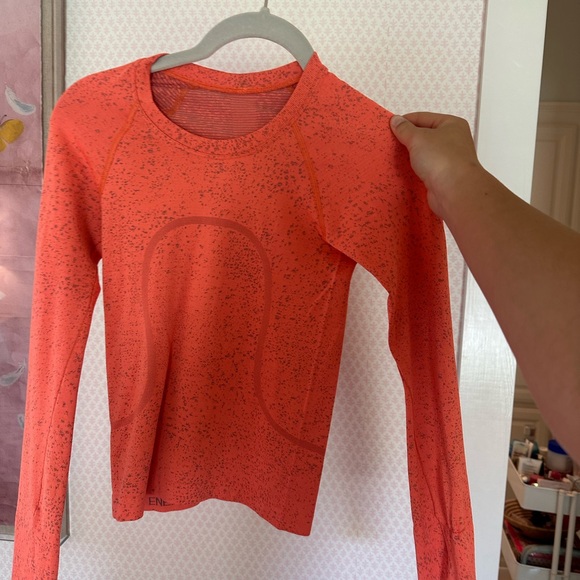 Orange Lululemon Swiftly Long Sleeve - Picture 1 of 4